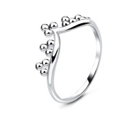 ฺBeautiful Crown Shape Silver Ring NSR-3336